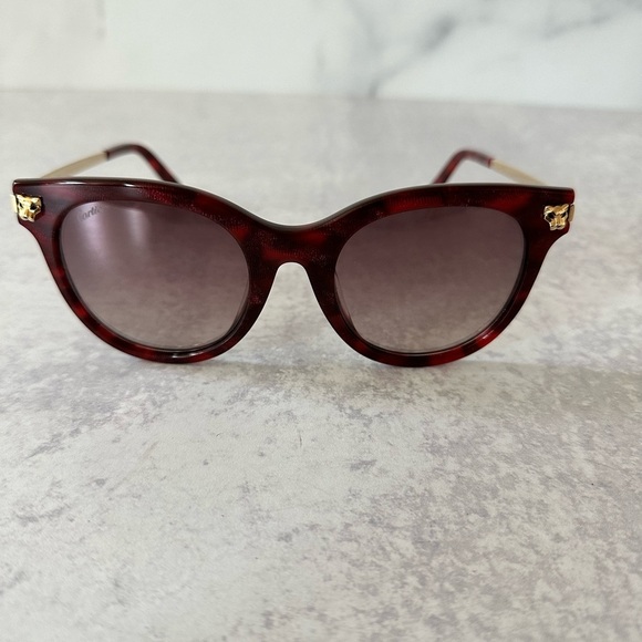 Cartier Panther Cateye Sunglasses Gradient Lenses - Picture 8 of 9